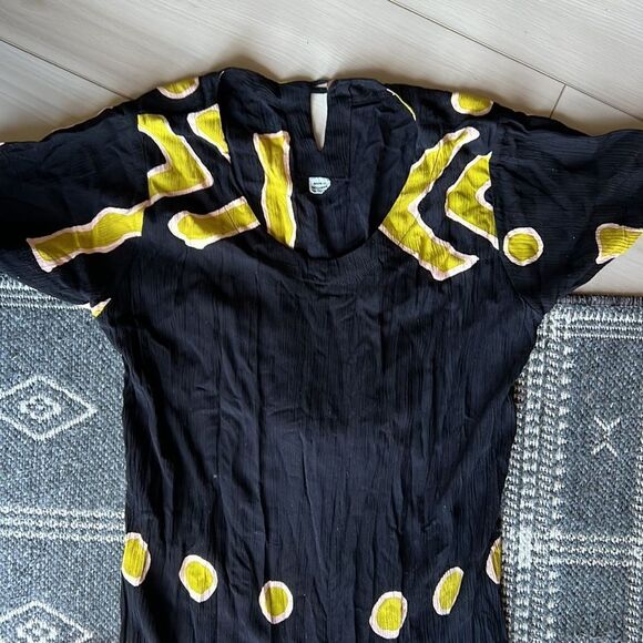 Aztec Print Long Dress Japanese Style size medium 100% cotton - Picture 4 of 4